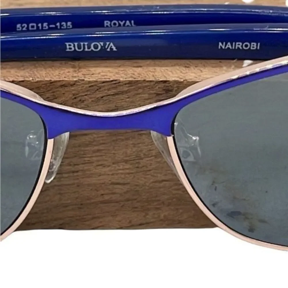 Bulova Nairobi Royal Blue Gold Top Rim  Eyeglasses Sunglasses